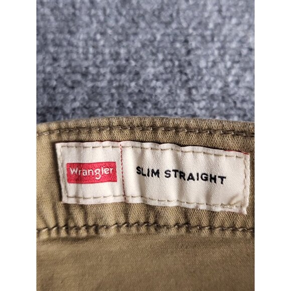 Wrangler Five Star Slim Straight Khaki Pants Men Sz 42X30 Free Stretch Workwear - Picture 10 of 12